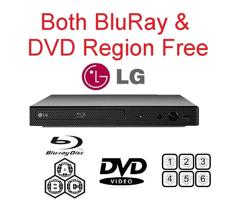 LG BP250 Blu-ray player Region Free ABC and DVD 1-6 Multiregional