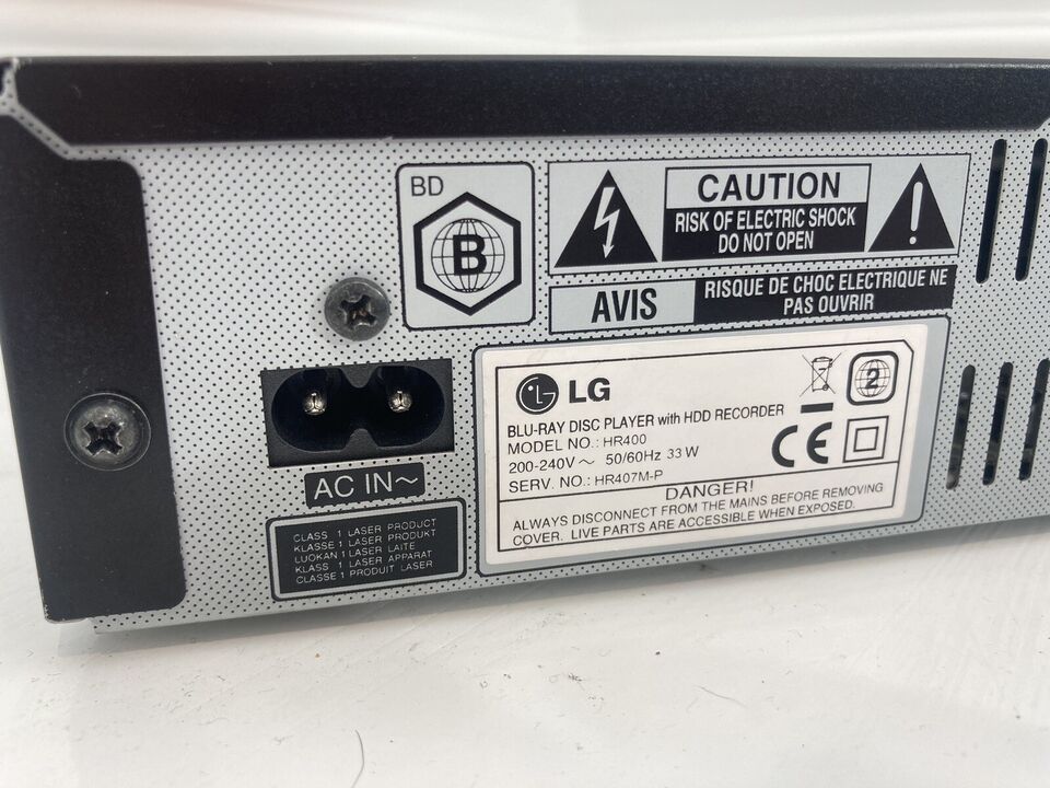 LG HR400 Blu-Ray DVD player Freeview Recorder HDD 160GB