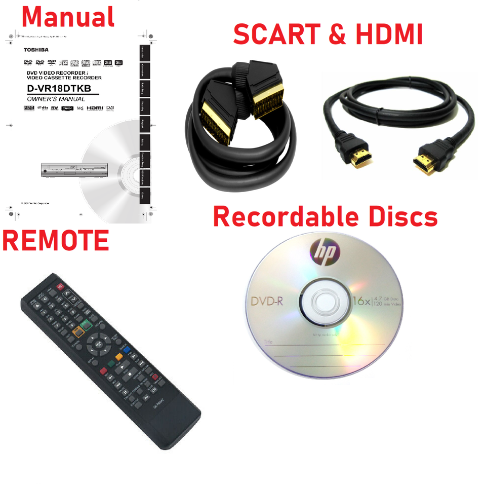 Toshiba DVR18DT DVD VHS Recorder Copy VHS to DVD