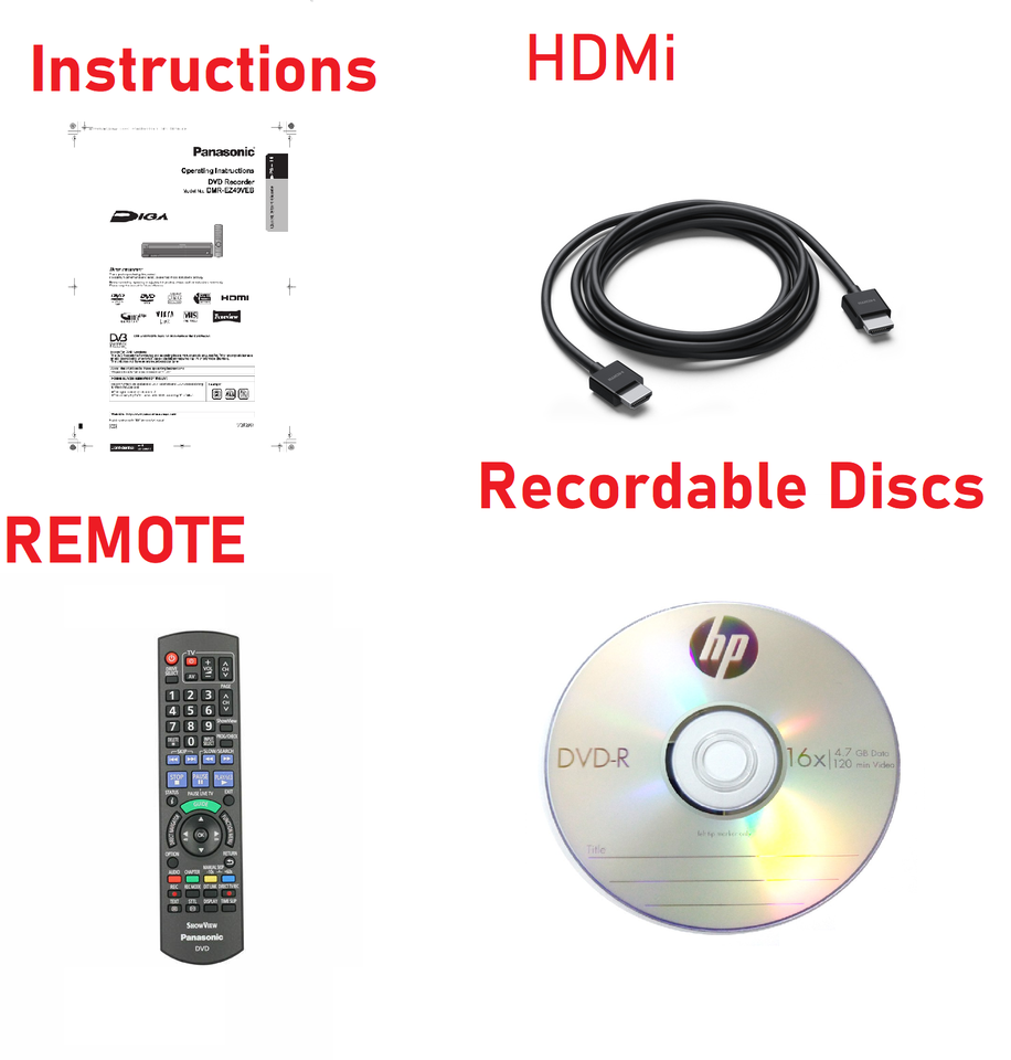 Panasonic DMR-EZ45V DVD VHS Recorder Copy VHS to DVD