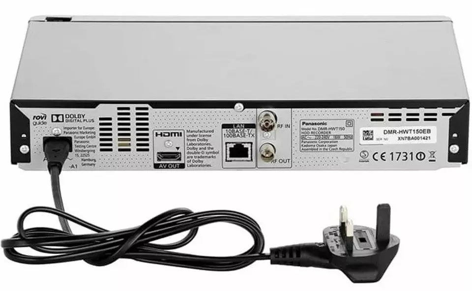 Panasonic DMR-HWT150EB Smart Network HDD Recorder with Freeview Play, Black
