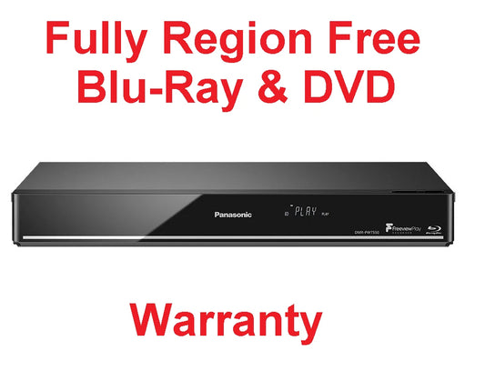 Panasonic Multi Regional Blu-ray Player Abc Dvd 1-6 Dmr-pwt550 Freeview Recorder