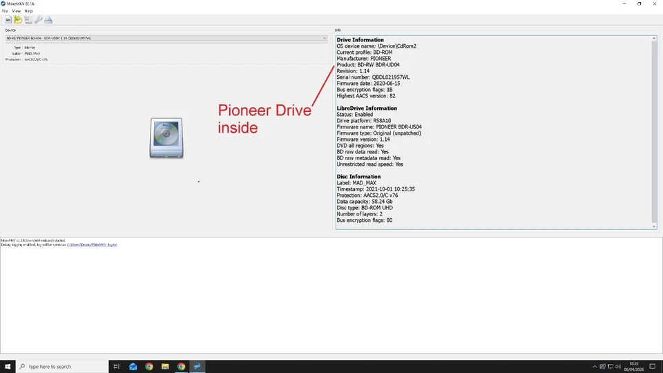 Asus Sbw-06d2x-u Blu-Ray Drive 4k MakeMKV Libredrive enabled