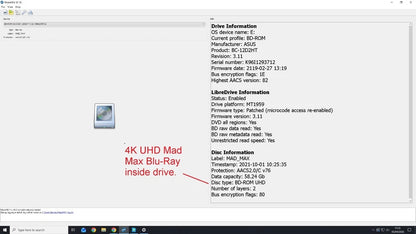 Asus Bc-12d2ht Internal Blu-Ray Drive MakeMKV 4K Uhd Libredrive enabled